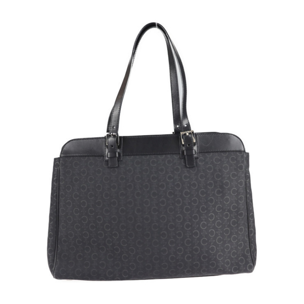 Celine C Macadam Canvas Leather Tote Bag Black - image 1